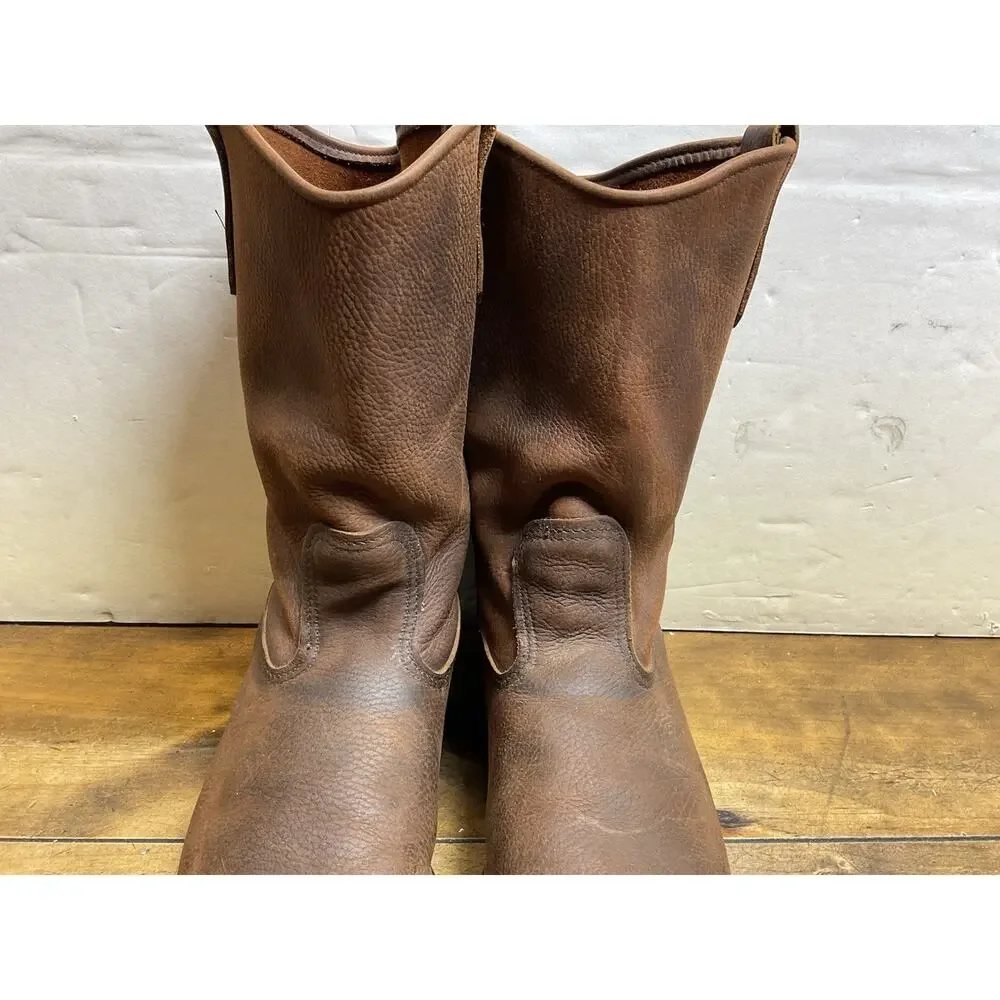 Red Wing Supersole Pecos 1159 Size 12 Made In USA Soft Toe Pull On Boots